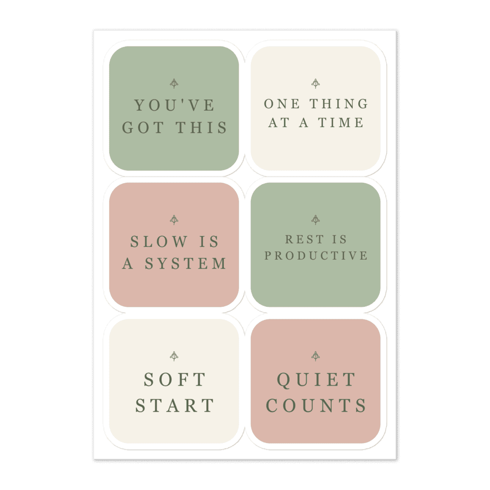 The Gentle Reminders Sticker Sheet