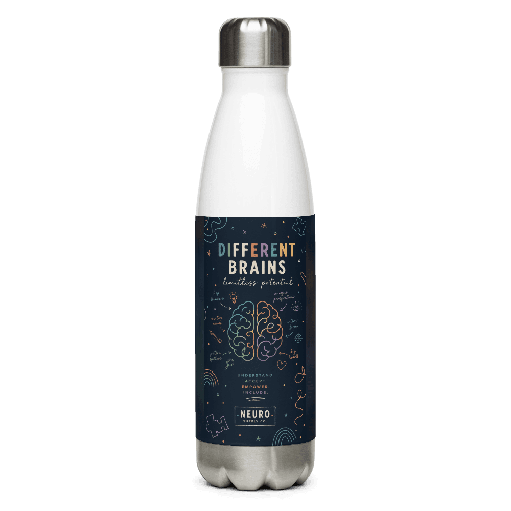 Different Brains, Limitless Potential Water Bottle