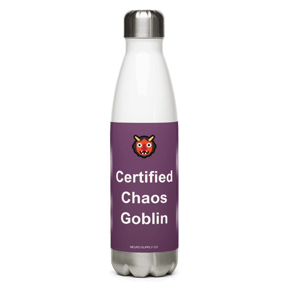 Certified Chaos Goblin Water Bottle