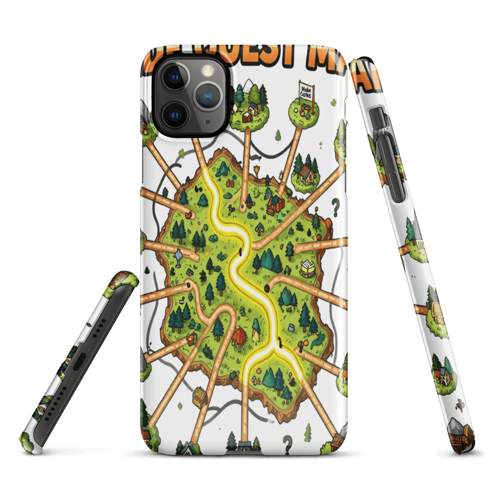 Side Quest Map iPhone Case