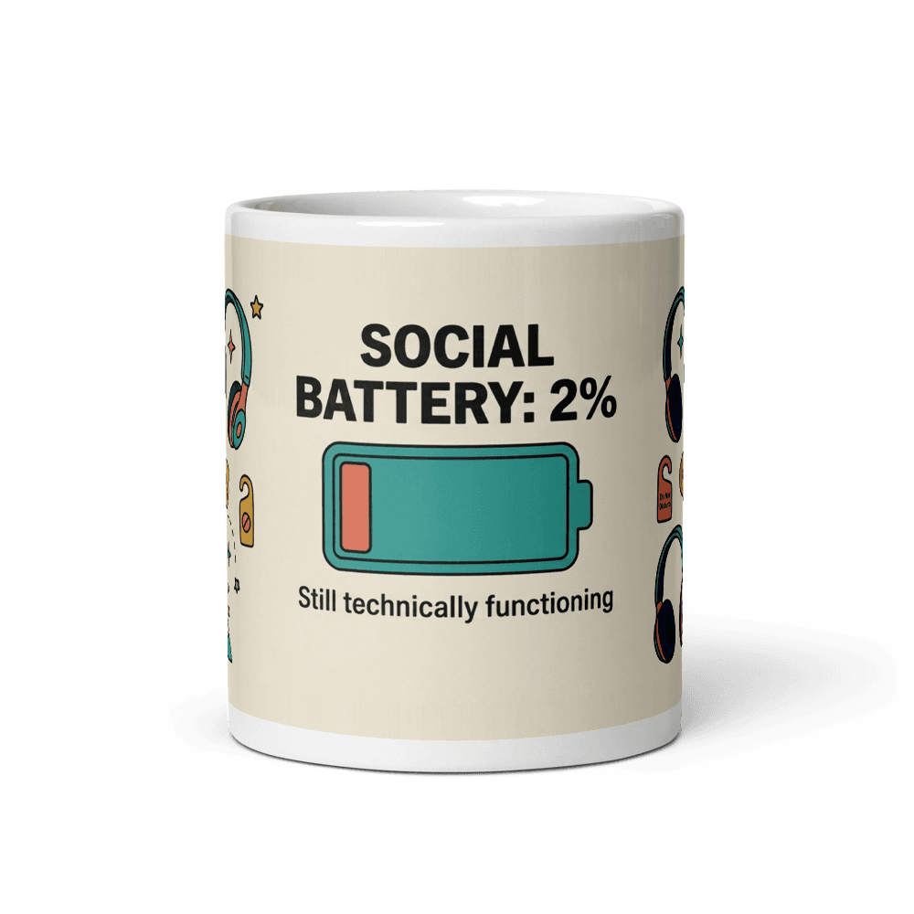 Social Battery: 2% Mug