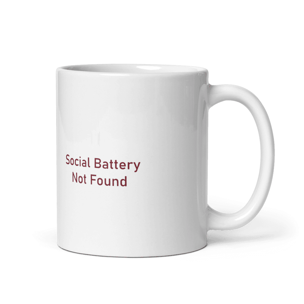 Social Battery: Not Found Mug