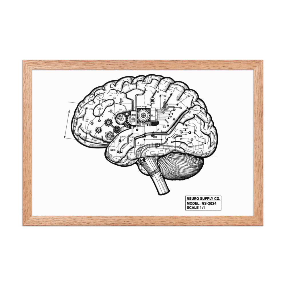 Neuro Supply Blueprint Art Print