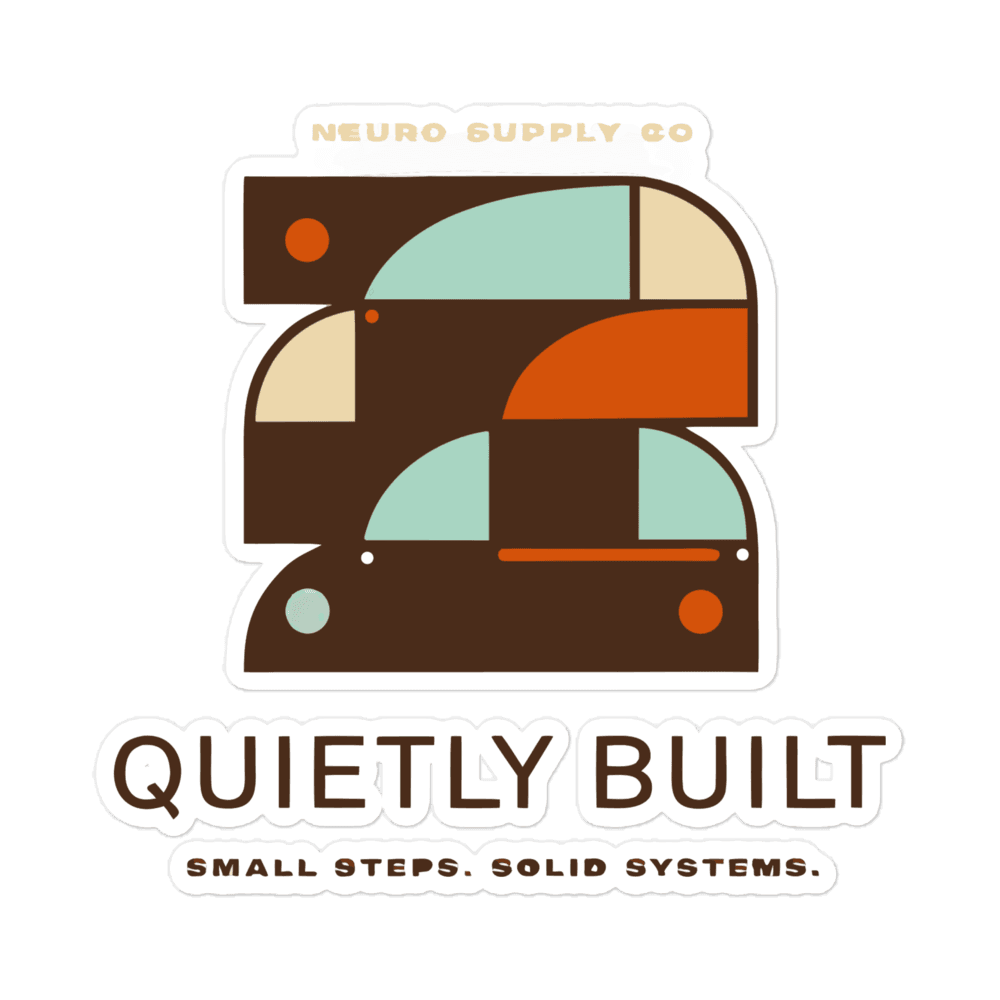 Quietly Built Emblem Sticker