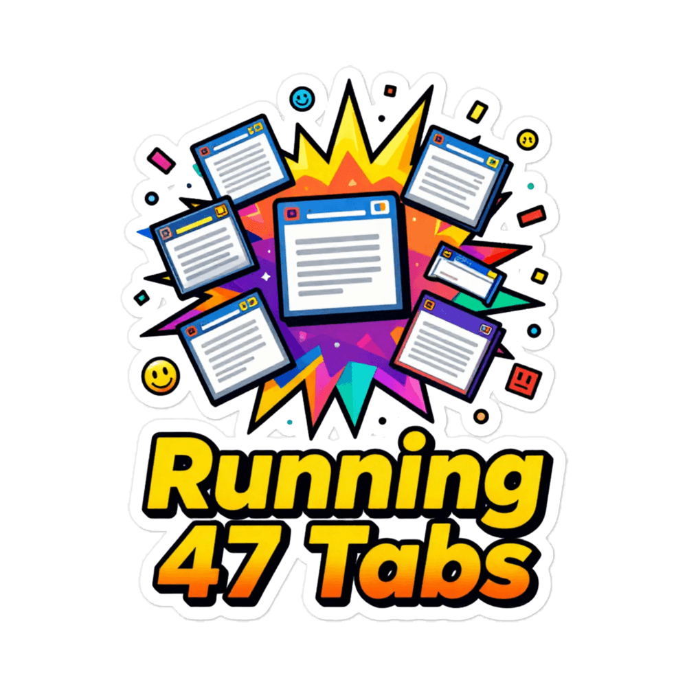 Running 47 Tabs Sticker