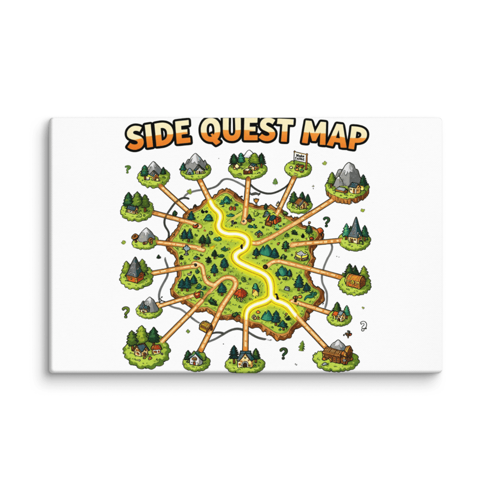 Side Quest Map Canvas Print