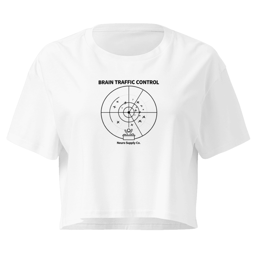 Brain Traffic Control Crop Tee