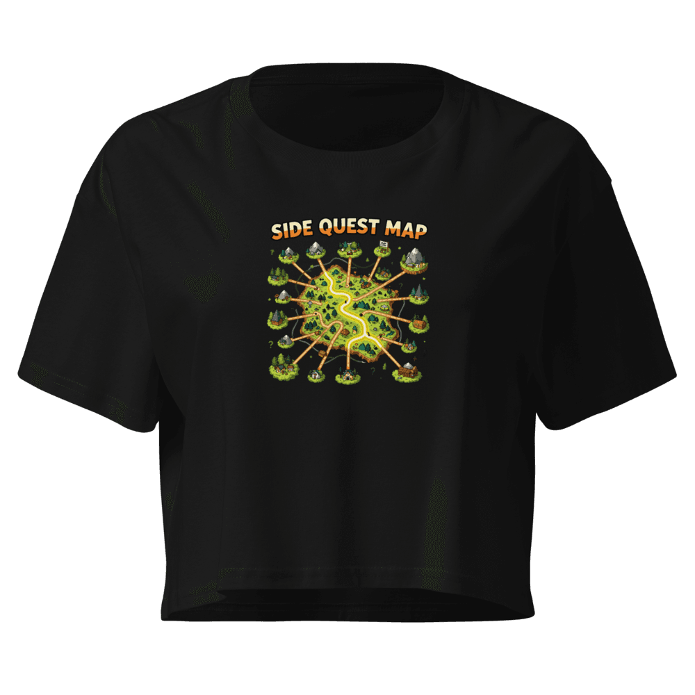 Side Quest Map Crop Tee