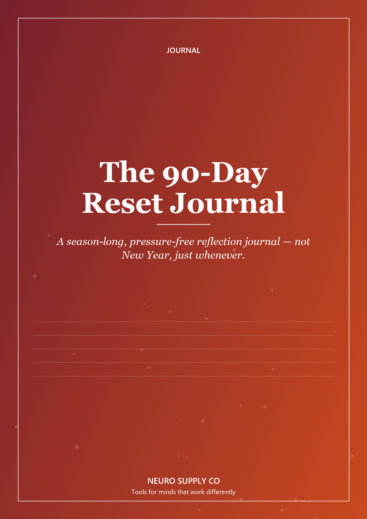 The 90-Day Reset Journal