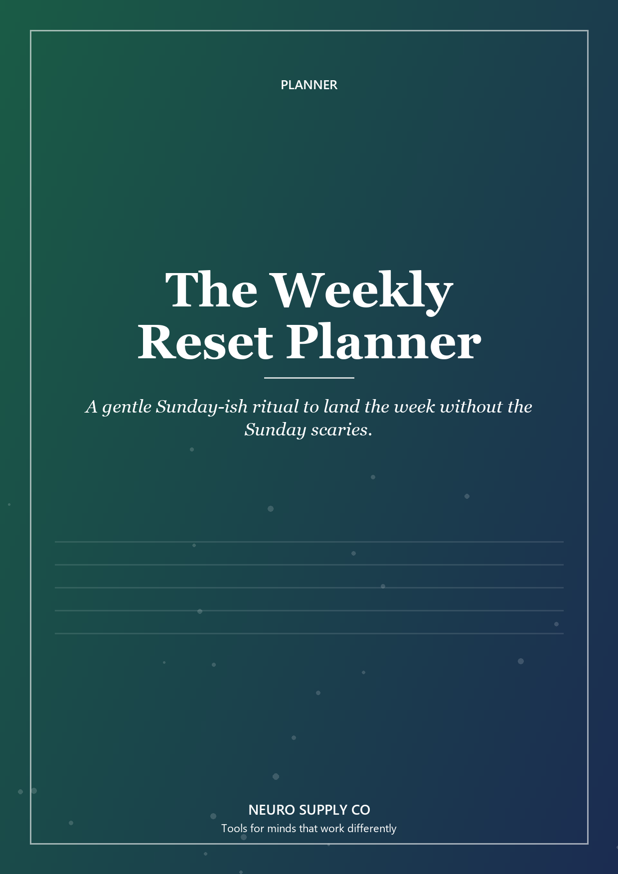The Weekly Reset Planner