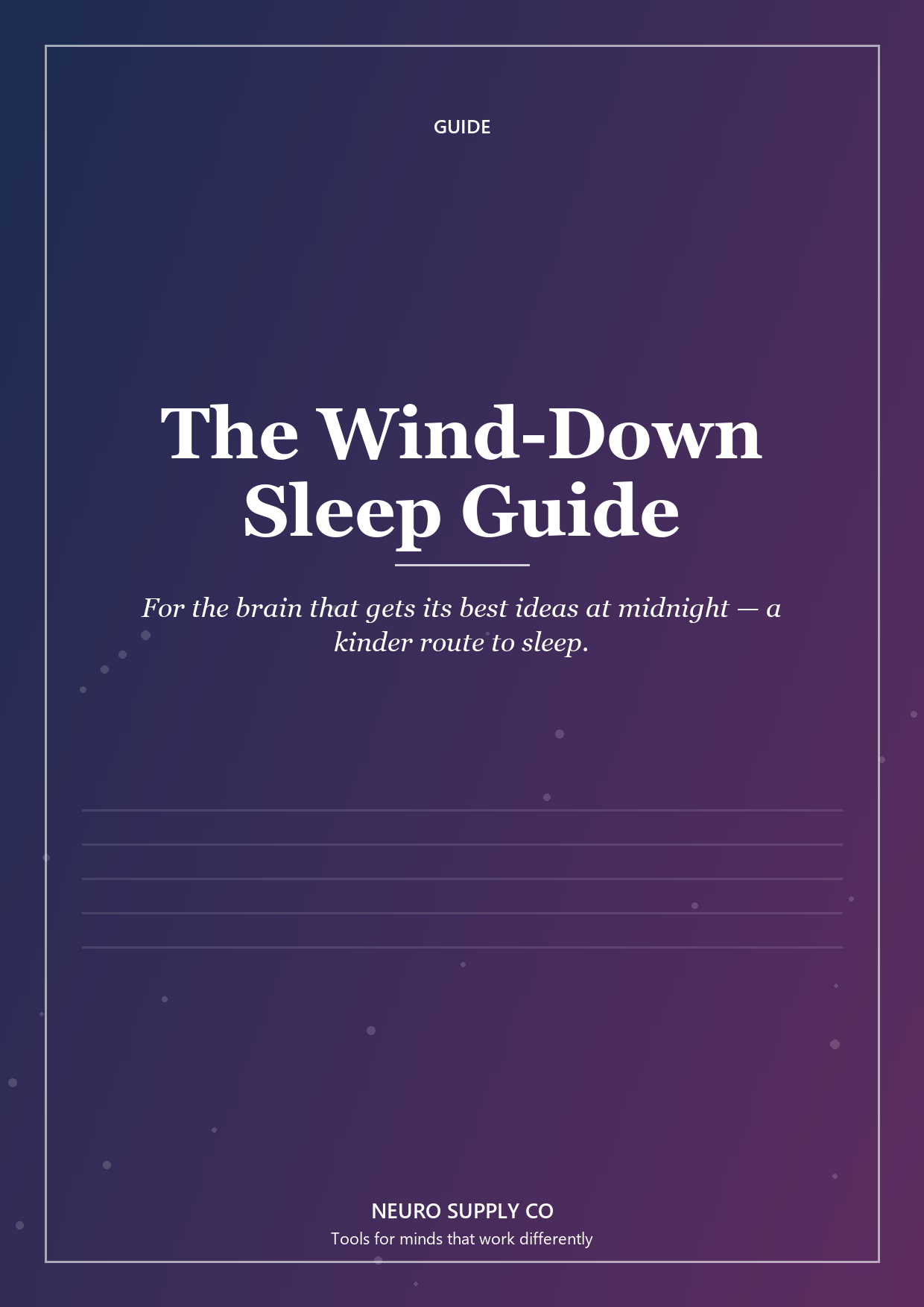 The Wind-Down Sleep Guide