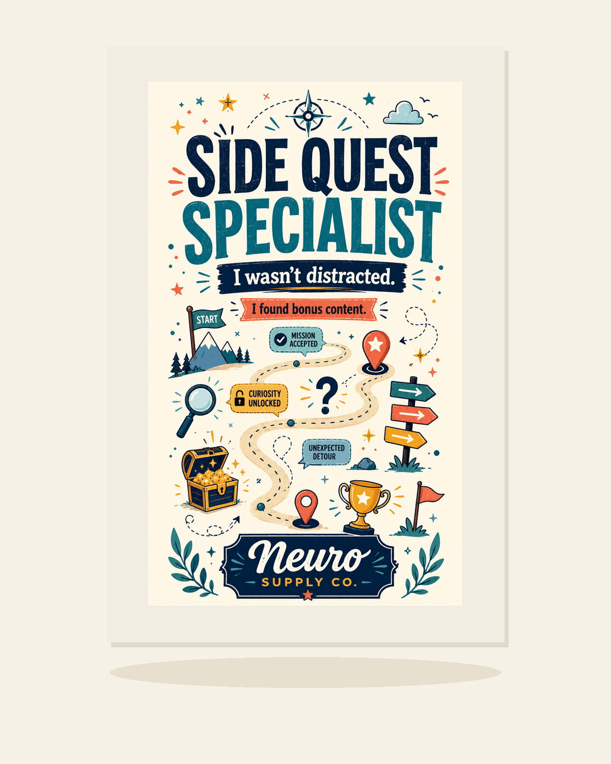 Side Quest Specialist — Art Print