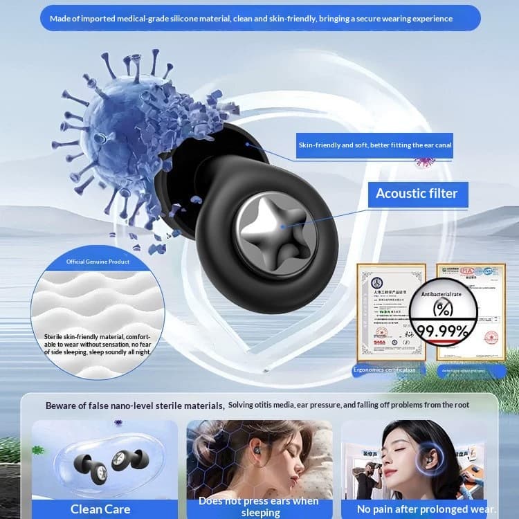 Soft Silicone Sleep Earplugs